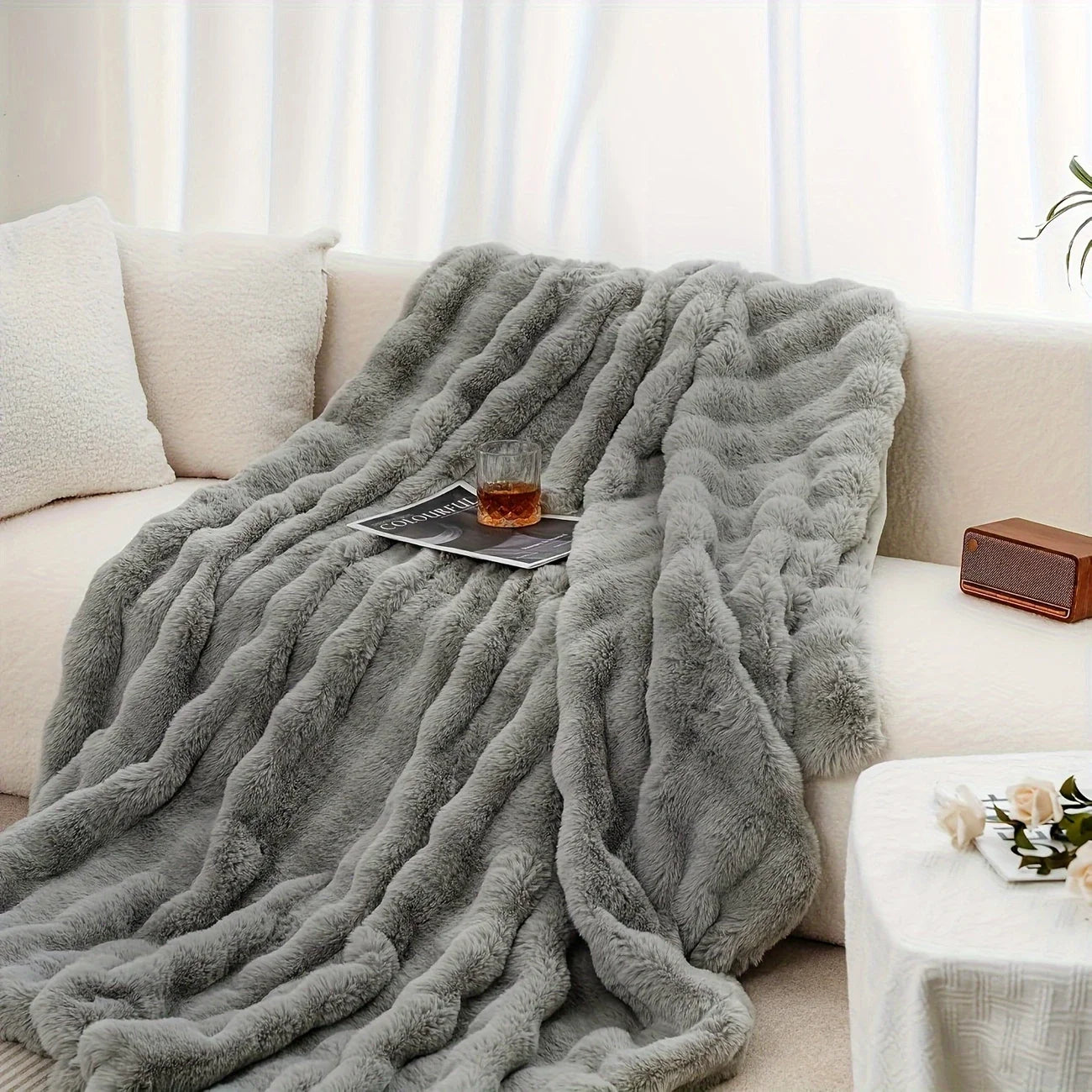 Cozy Luxe Faux Rabbit Fleece Blanket™